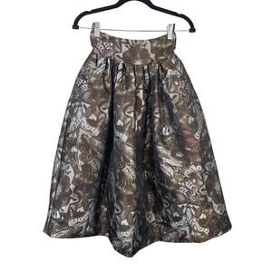 Pinko Women's Metallic Printed Flare Skirt Size 2